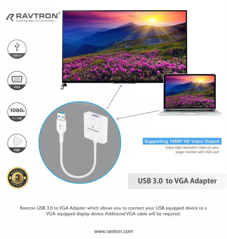 RAVTRON CNV USB 3.0 TO VGA