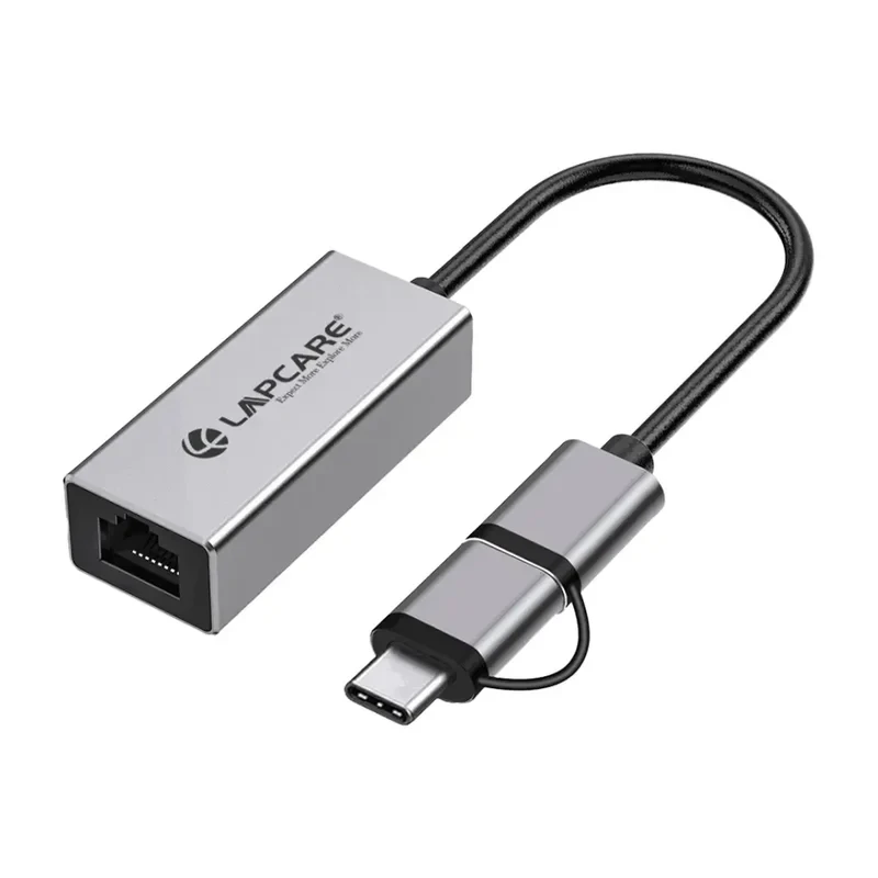 LAPCARE 2 in 1 Type-C and USB 3.0 Gigabit Ethernet Connector (LC-126)
