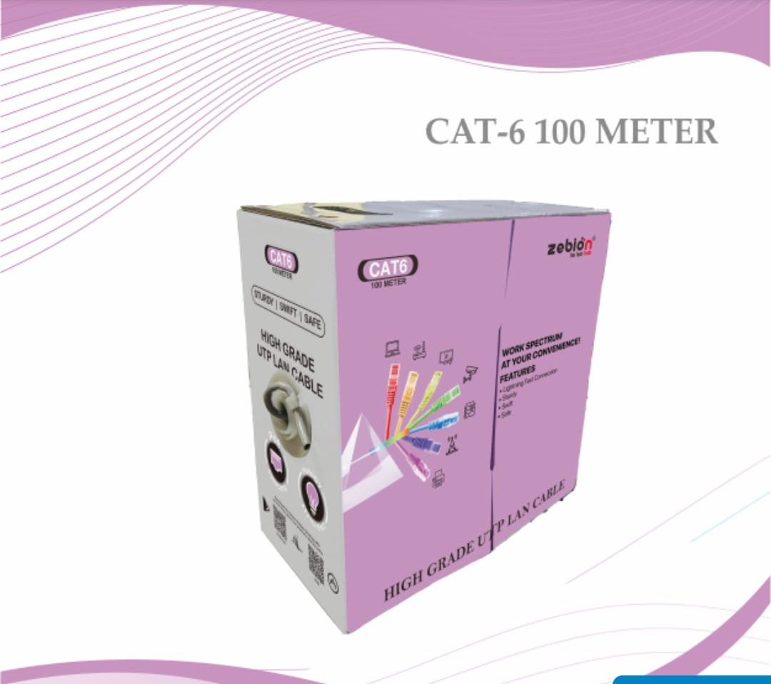ZEBION CAT6 100MTR CABLE