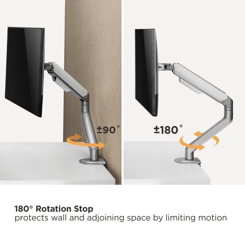 LUMI LDT63-CO12 WHITE SINGLE MONITOR ECONOMICAL SPRING-ASSISTED MONITOR ARM