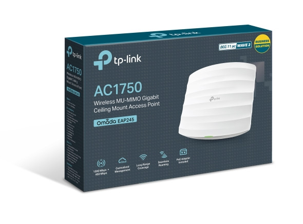 TP-Link EAP245 – AC1750 Wireless MU-MIMO Gigabit Ceiling Mount Access Point