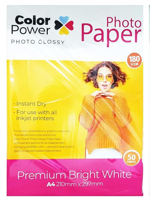 COLOR POWER PHOTO GLASSY 130GSM 50 SHEET A4 210MM X297MM