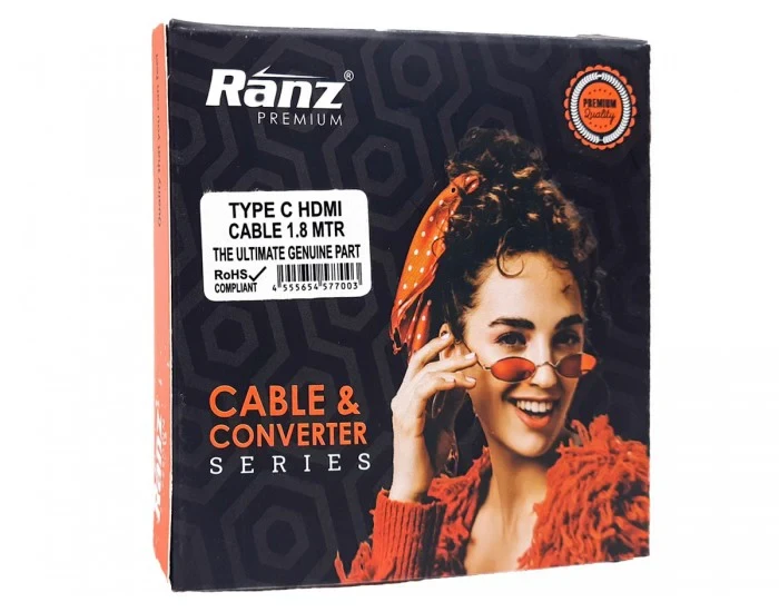RANZ TYPE C TO HDMI CABLE 1.8MTR
