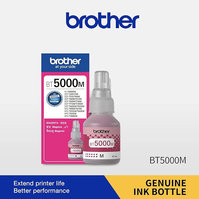 BROTHER MEGENTA INK  BT5000M